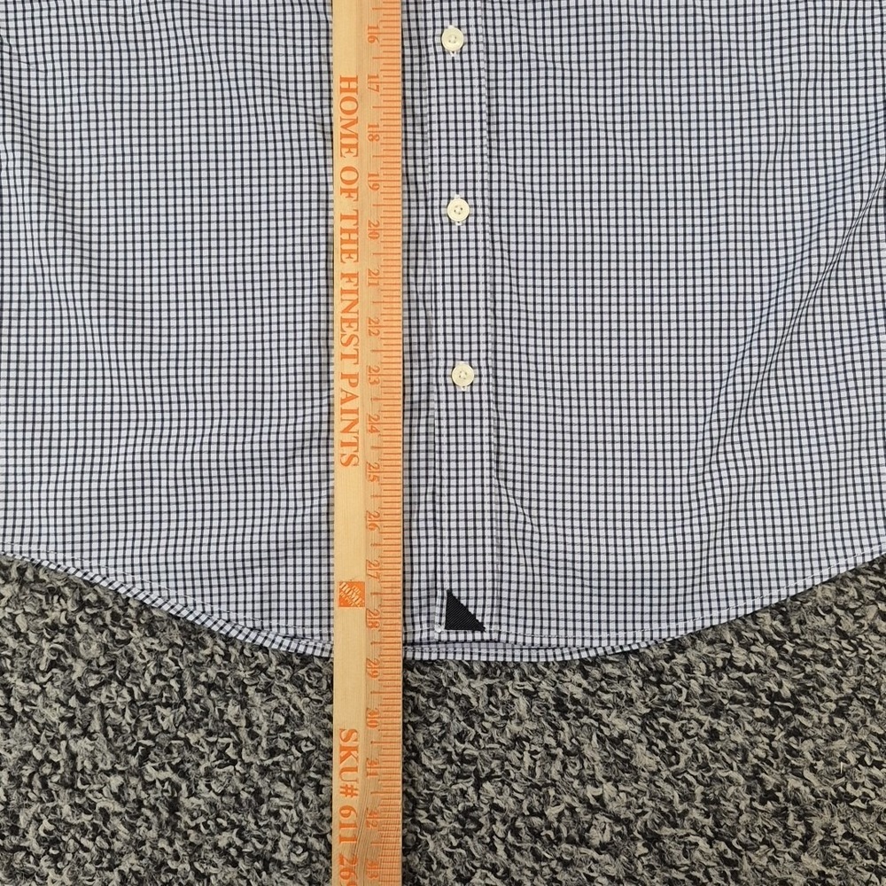 Untuckit Wagner Shirt Mens L Black Check Slim Fit Long Sleeve Button Up Stretch - Picture 6 of 8